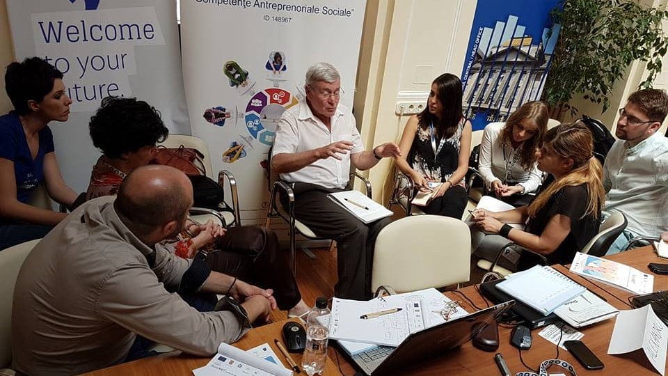 Learning together at a startup bootcamp in Romania