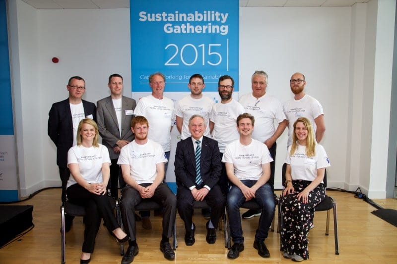 Ireland - Minister Bruton surrounded by ClimateLaunchpad Finalists